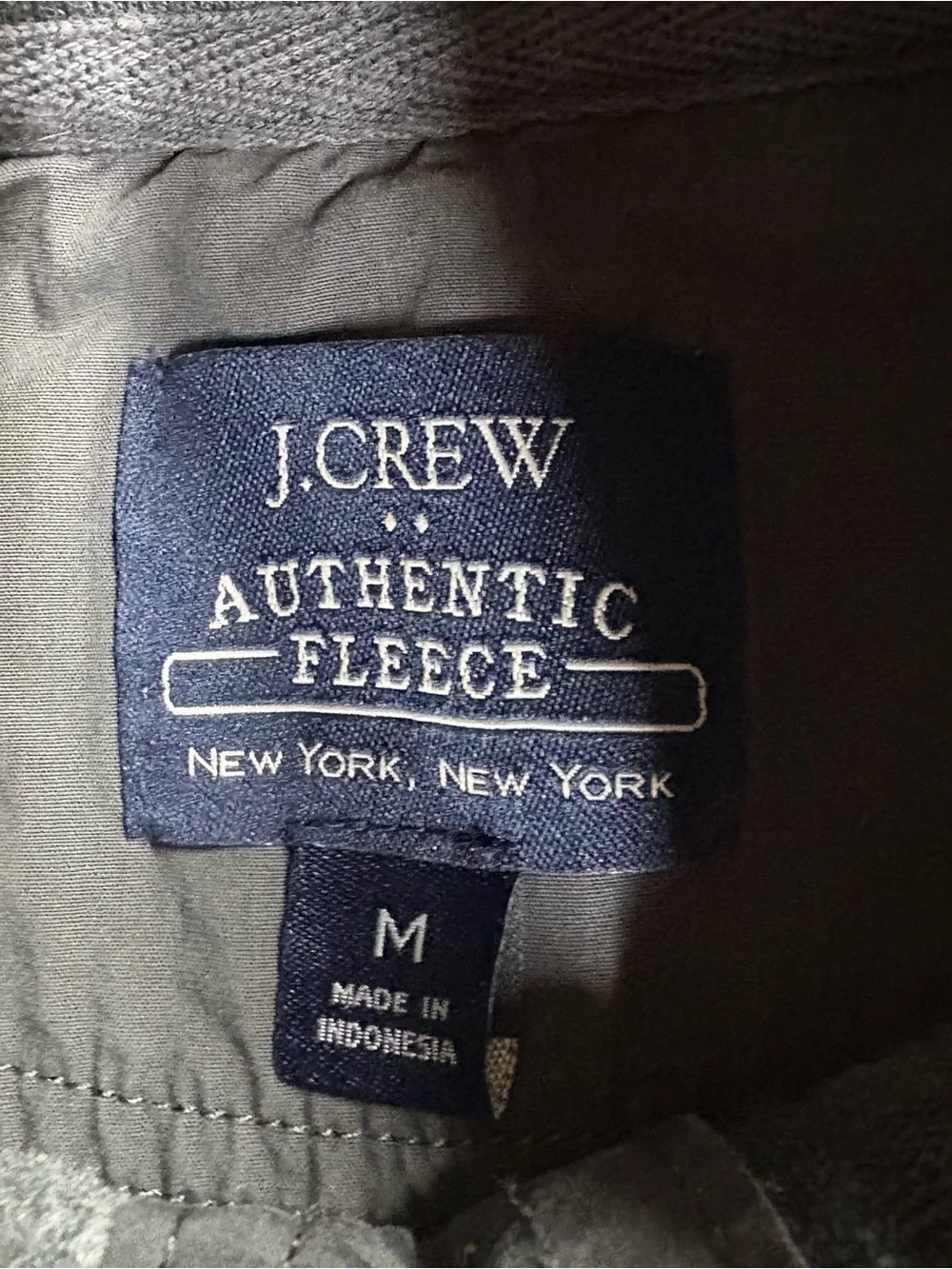 J. Crew Flee e Men's Button-Placket Mock Neck Long-Sleeve Shirt - Charcoal